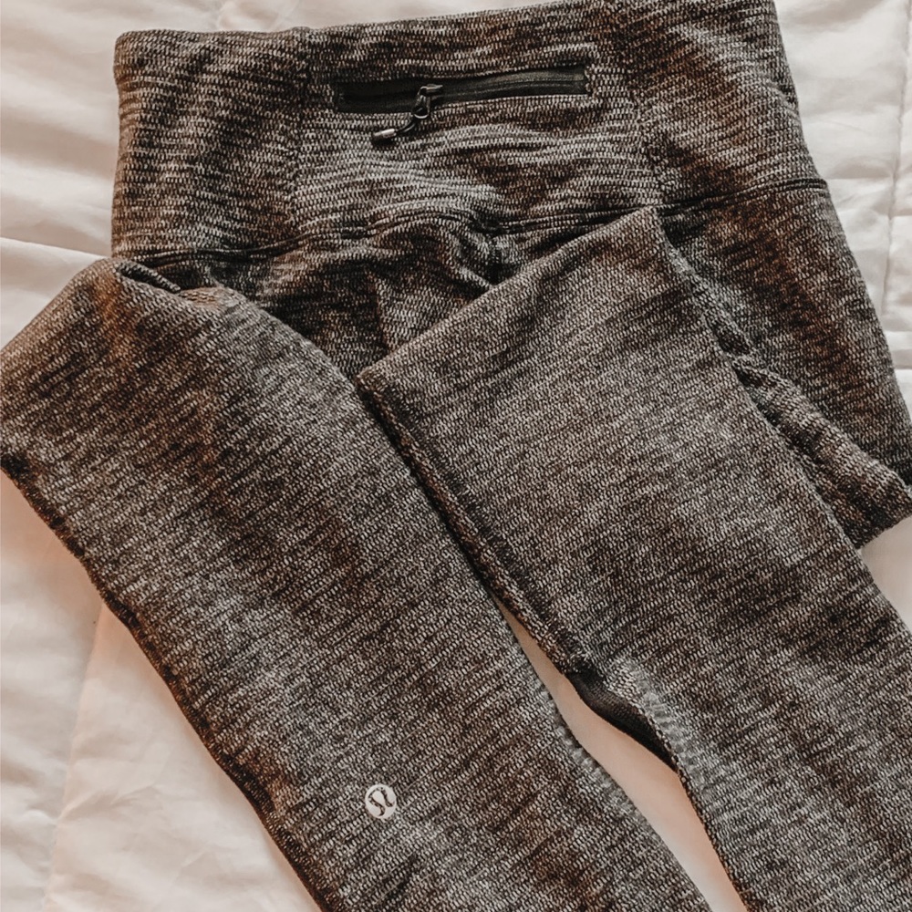 Grey And Black Lululemon Leggings